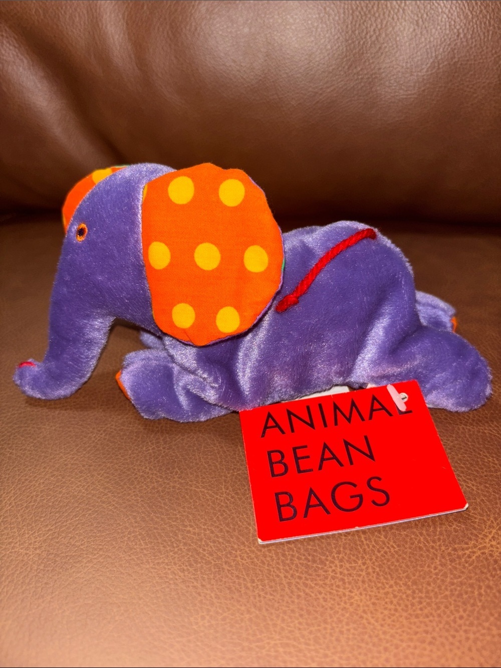 VTG Gymboree 1999 Purple Plush Elephant Animal Bean Bags Collection